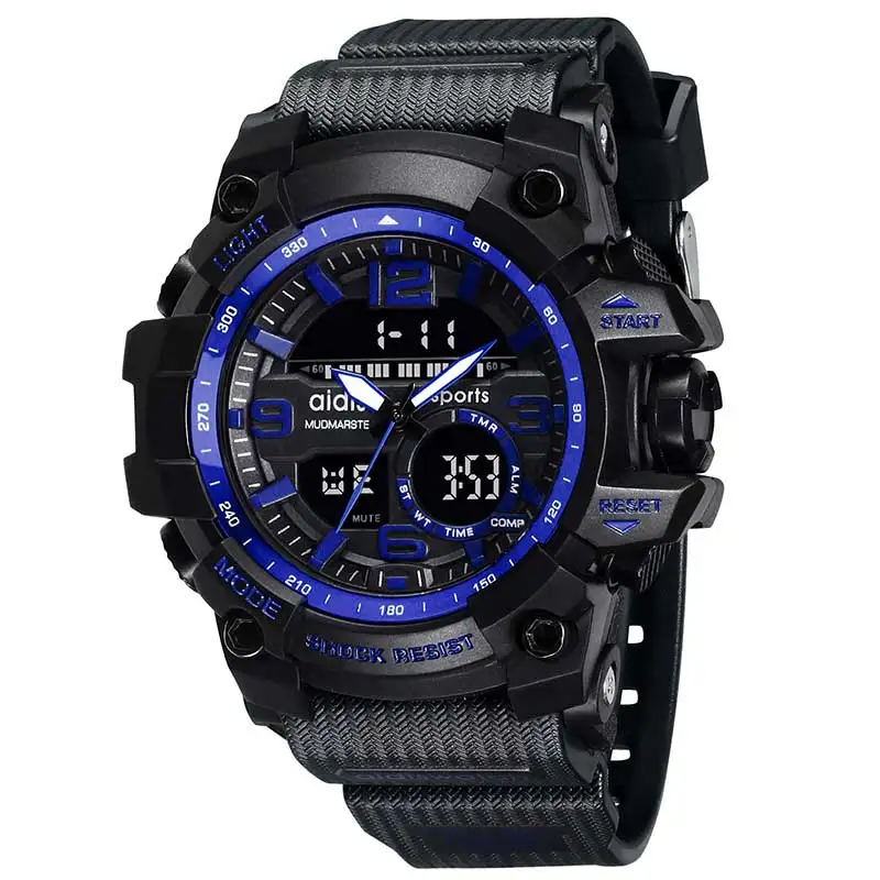 1 шт. аддиты мужские s часы G стиль водонепроницаемые спортивные военные часы шок Роскошные Аналоговые Цифровые спортивные часы для мужчин - Цвет: blue