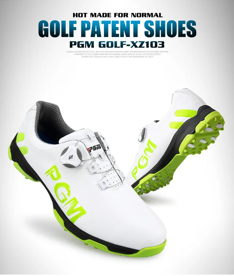 PGM golfe sapatos masculinos calçados esportivos rendas