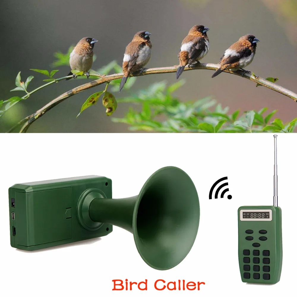 

Outdoor Electronic Hunting Decoy Bird Caller Sound Audio Speaker Music Player With Timer & Remote Controller 200M F3340G