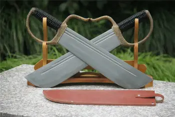 

Rare Wing Chun Butterfly Knives Dao Swords Sharp Damascus Steel Blade Copper Guard High Quality