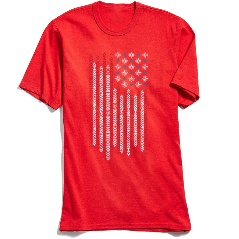 Native Patriots T-Shirt Casual Short Sleeve New Coming O-Neck 100% Cotton T Shirt Birthday Top T-shirts for Men Labor Day Native Patriots red