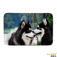 HUGSIDEA смешная собака Аляскинский маламут печати Домашний декор двери ковров Гостиная/Спальня вход коврики Добро пожаловать Крытый Ковры