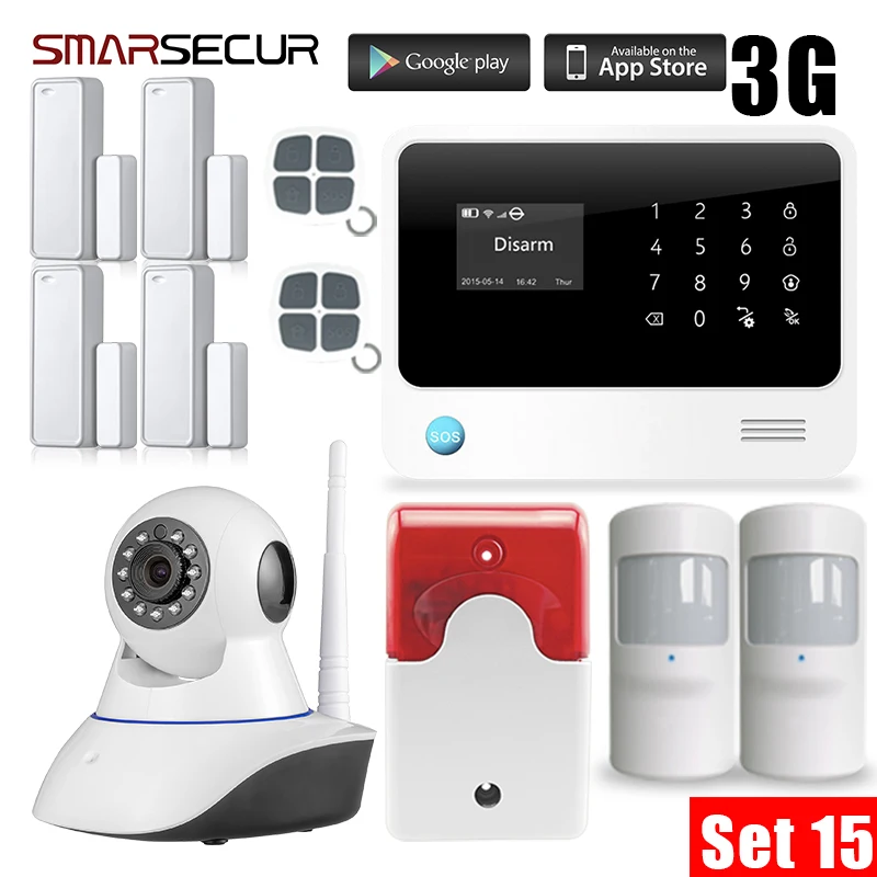 

Wireless Home Security WIFI GSM GPRS Alarm system APP Remote Control