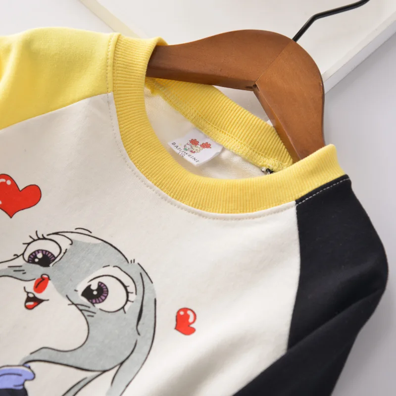 Thunderers New Fashion Children Long Sleeve Shirt Printed Cartoon Duck Girls Boys T-shirt Cotton Kids Blouses Clothes 3Y-7Y