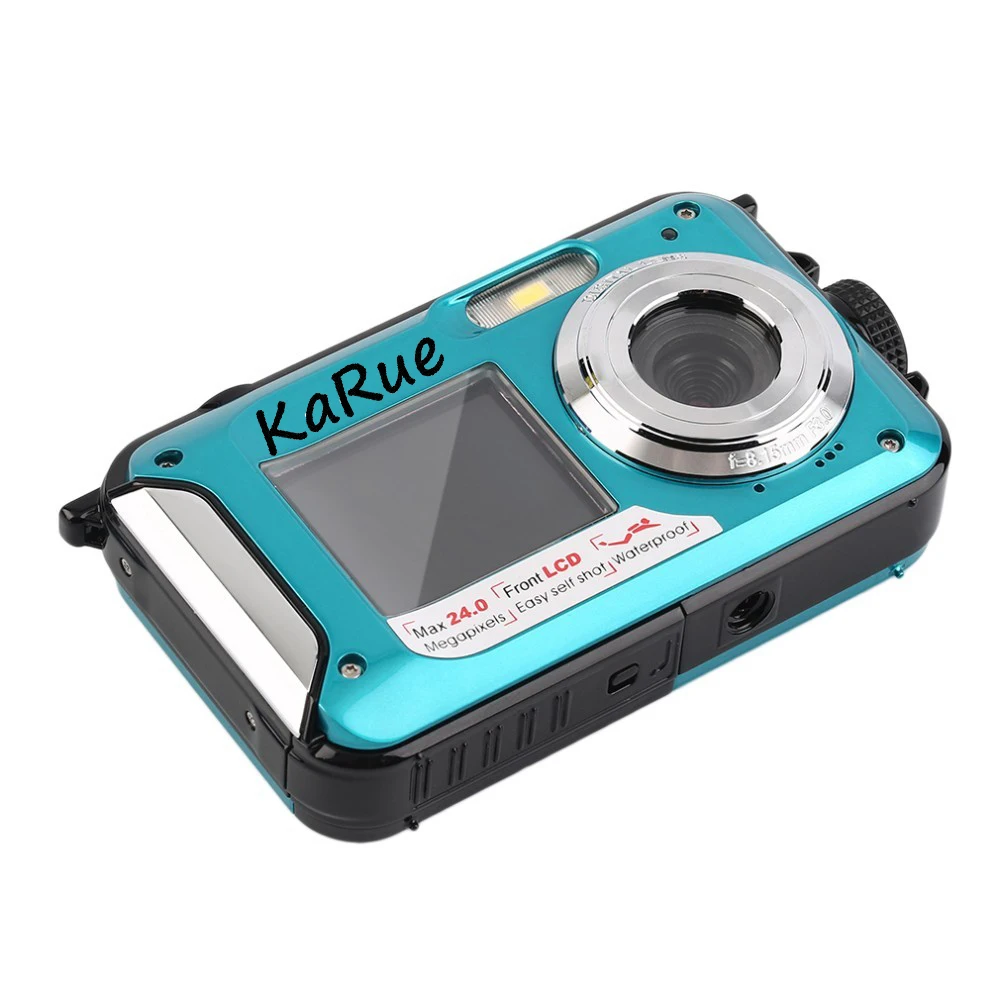 KaRue W599 Professional Camera 24 MP 2.7inch 3MP CMOS Front Rear Dual-screen Digital Cameras Waterproof Compact Camera