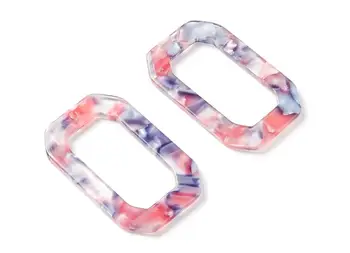 

Acetate Acrylic Earring Charm - Geometric Shaped Charm - Jewelry making - 6pcs/lot - 44.83x27.66x2.6mm - AC1239