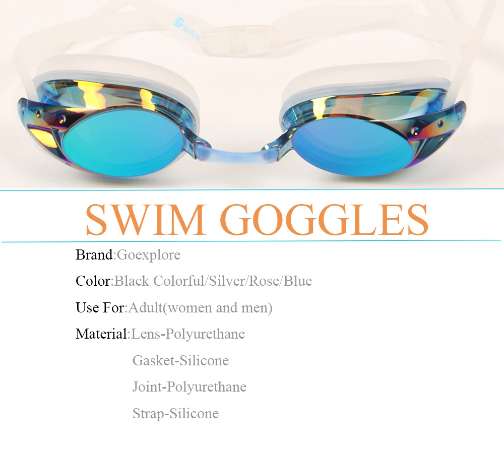Goexplore ore 2 шт силиконовые плавательные очки Анти-туман УФ плавательные очки для мужчин и женщин с защитой от утечки летние купальники Спортивные очки