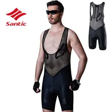 Santic велошорты сетчатый дышащий мужской 4D Pro мягкий дорожный велосипед нагрудник для мужчин s Спортивная одежда для мотокросса колготки шорты для езды