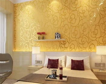 

beibehang Nonwovens Wall paper Romantic Rose Warm Wedding Room Bedroom Living Room TV Background papel de parede 3d Wallpaper