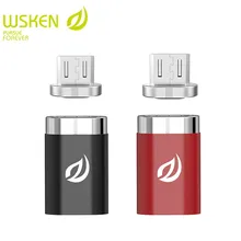 Магнитный адаптер WSKEN с разъемом USB C для подключения зарядного кабеля типа C к разъему Micro USB для samsung S6 S7 Xiaomi huawei Магнитный адаптер