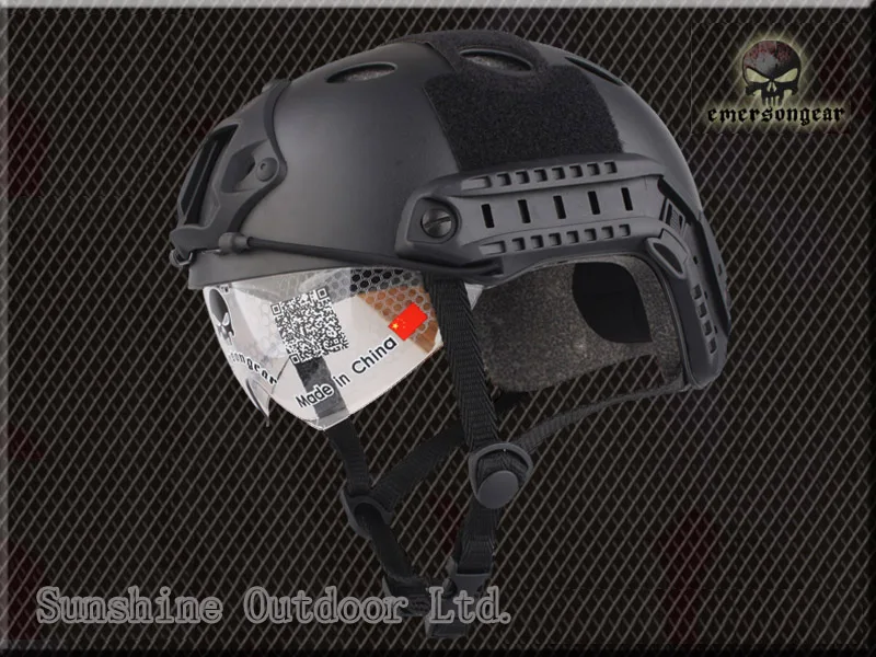 Снаряжение Emerson очки в стиле милитари Спортивная безопасность шлем PJ Тип парашютный шлем BK/DE/FG - Цвет: BK