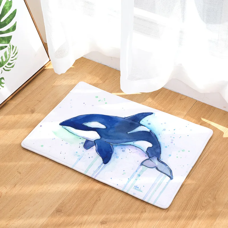 Мультфильм Дельфин Cetacean рыбы дизайн коврики цифровой печати для кухни ванной коврик анти-ковры для скольжения передней двери ковры