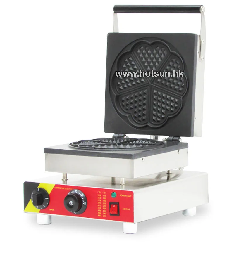 Commercial Non stick 110V 220V Electric Heart shaped Waffle Baker Maker