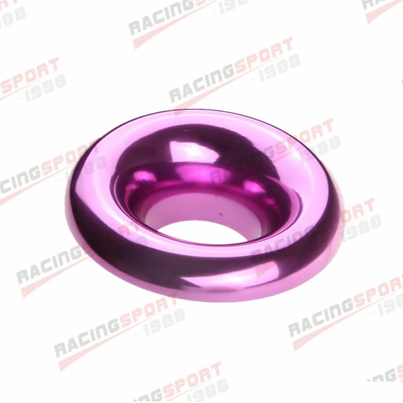 4/" Purple Short Ram Cold Air Intake Turbo Horn Aluminum Velocity Stack Adapter