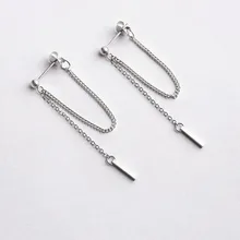 1 шт Корея KPOP BTSARMY после висит Тип кисточкой полосы Нержавеющая сталь серьги стержня для Для женщин и мужчин Модные украшения