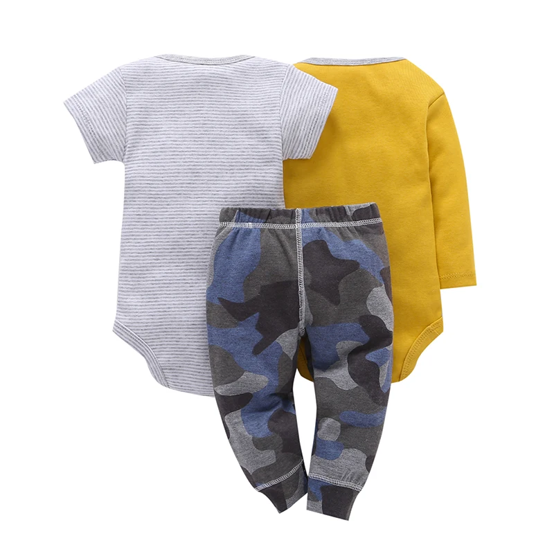 Comprar Trajes de cuerpo de marca para niños 3 uds. Cuerpo infantil lindo de algodón ropa de lana bebé niño niña Bodysuits 2019 nueva llegada envío gratis