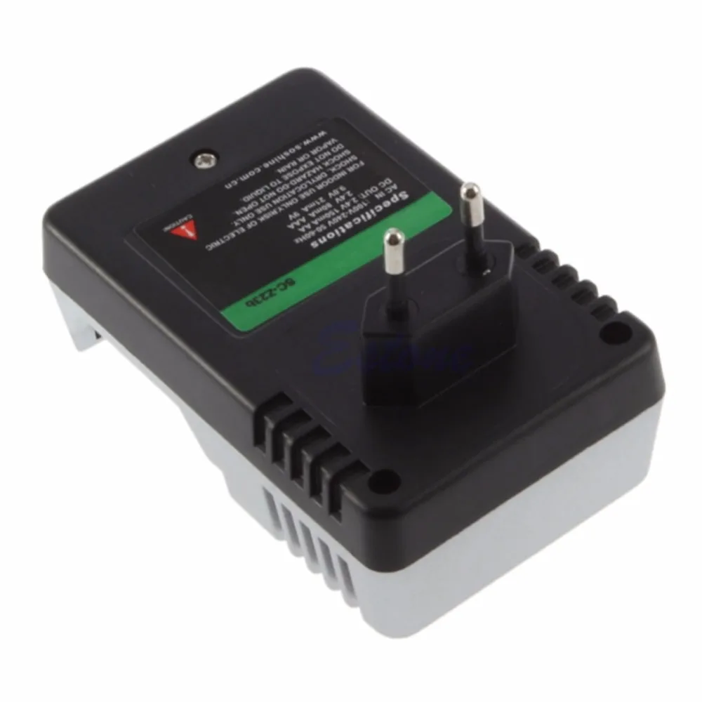 1 шт. черное устройство для зарядки из настенной розетки для дома и путешествий для AA AAA 2A 3A 9 В 6F22 Ni-MH NI-CD батареи