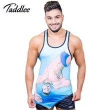 Бренд Taddlee, новинка, Мужская майка, футболки, майки без рукавов, для фитнеса, Стрингер, Майки с 3D принтом, Майки для бодибилдинга, повседневные