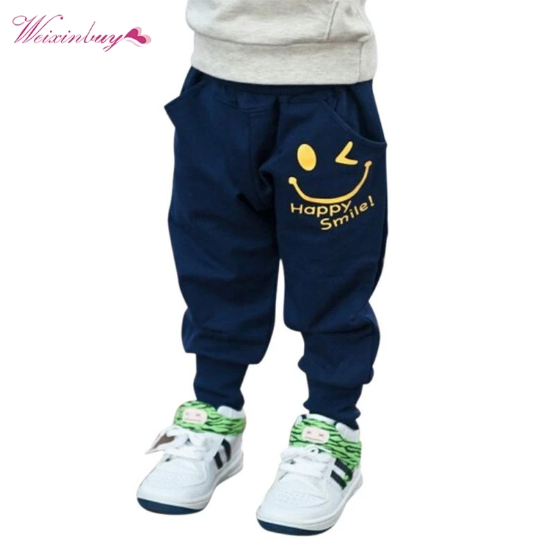 

Kids Autumn Winter Smiling Printed Boys Harem Pants Casual Trousers Clothes