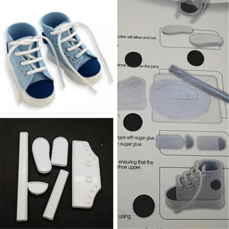 

1 Set Baby Shoes DIY Cake Fondant Mold High Cut Sneaker Fondant Cake Decorating Baking Tool Mould Cake Tools Accessories 678798