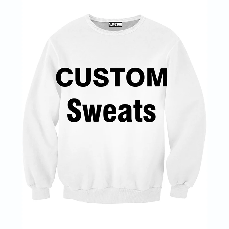 

ALMOSUN Harajuku Fashion Custom Crewneck Sweatshirts 3D Print Streetwear Tops Outfits Sweats For Women Men US SIZE XXS-4XL
