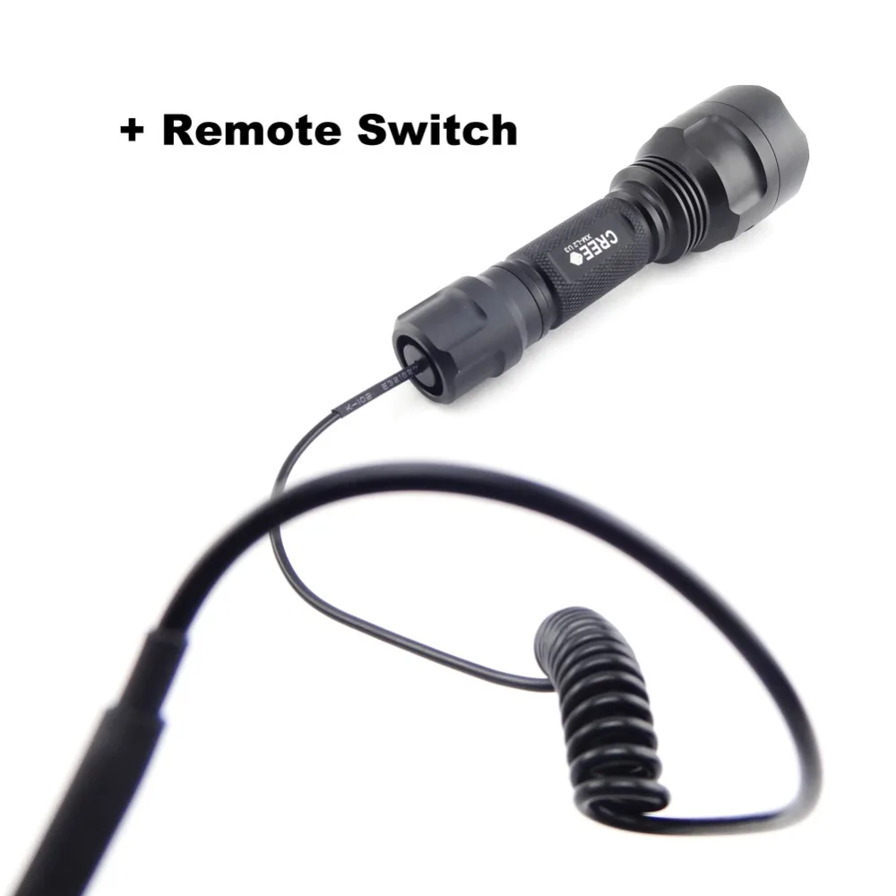 

2000Lm C8 XM-L2 U3 10*7135 1-Mode (on/off) 3500mA LED Hunting Flashlight Lamp + Tactical Remote Switch