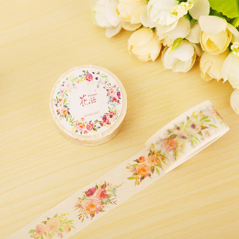 

2cm*8m Beauty Flowers washi tape diy decoration for scrapbooking masking tape adhesive tape