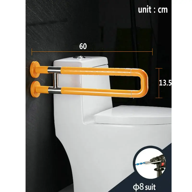 Безбарьерный туалетный поручень противоскользящая стойка в туалет ванная комната поручень безопасности фосфоресцирующий Closestool поручень безопасности - Цвет: Бронза
