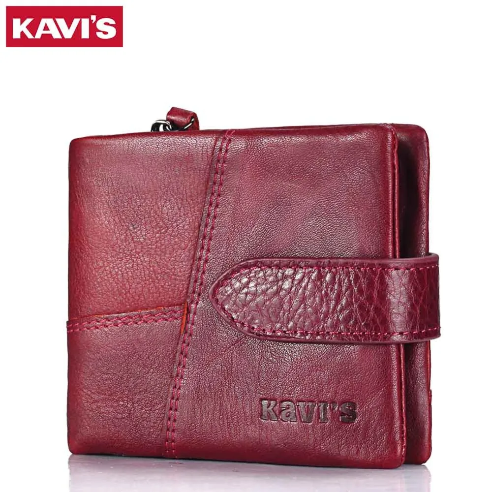 

KAVIS Genuine Leather Women Wallet Female Brand Coin Purse Small Walet Mini Portomonee Lady Holder Pocket Perse For Girl vallet