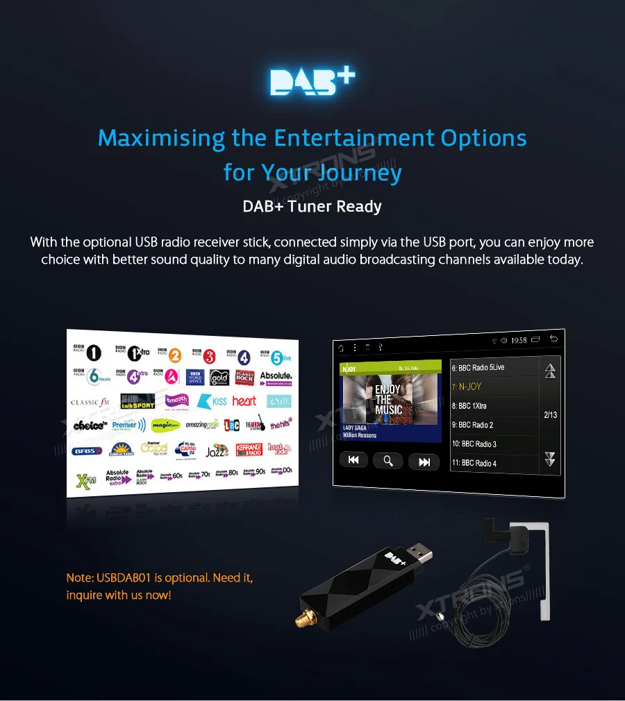 Best XTRONS 10.1" Android 8.1 Octa Core Radio 32GB Rotatable Face Panel 2.5D Curved Screen Car Stereo Player GPS OBD 1 & 2 DIN No DVD 13