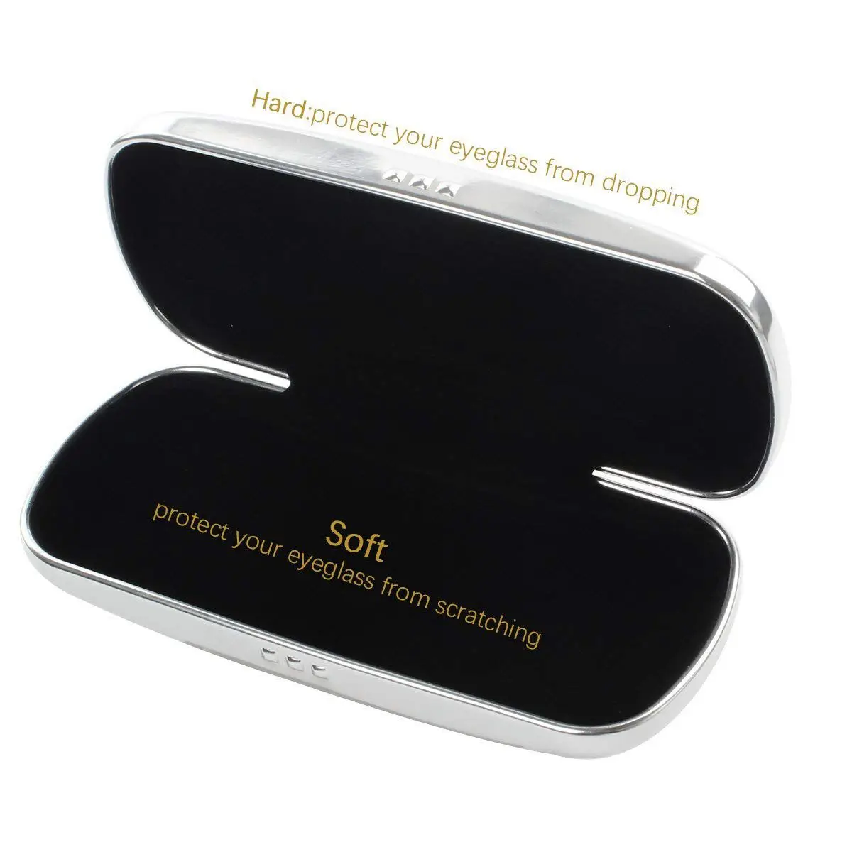 

Glasses Case, Aluminum Hard Shell Eyeglasses Case Striped Spectacles Box