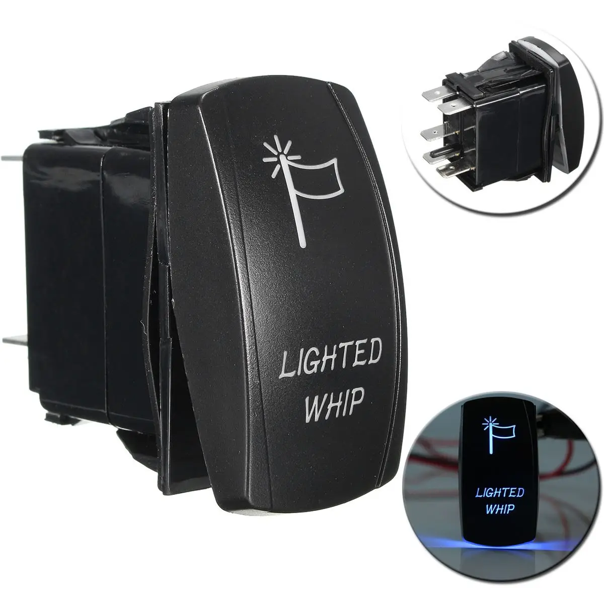 Backlit Whip Lights Rocker Switch For POLARIS RZR 800 s XP 900 570
