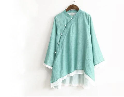 

women 3color purple/green/gray cotton&linen martial arts kung fu tai chi t-shirts wushu clothing zen suits lay meditation