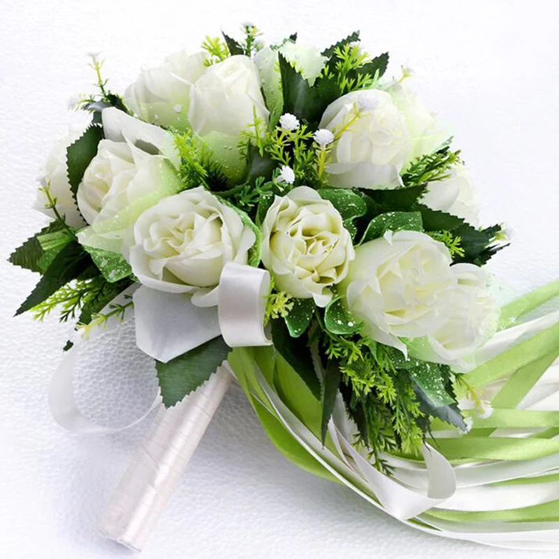 Новое поступление ручной работы Искусственный Свадебный букет цветок свадебные искусственные цветы украшения Искусственные цветы la boda Ramos de Novia