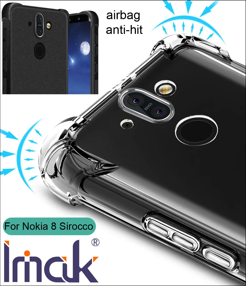 Чехол IMAK с подушкой безопасности для Nokia 8 Sirocco противоударный мягкий силиконовый