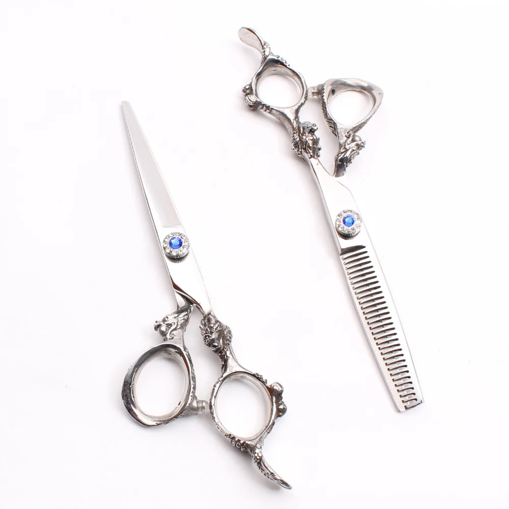

C9004 5.5" Japan Steel 440C Hairdressing Scissors Cutting Shears Thinning Scissors Dragon Handle Human Hair Styling Haircut Tool