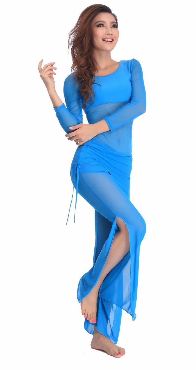 Дешевый этнический костюм для танца живота для женщин брюки для танца живота топ набор на продажу