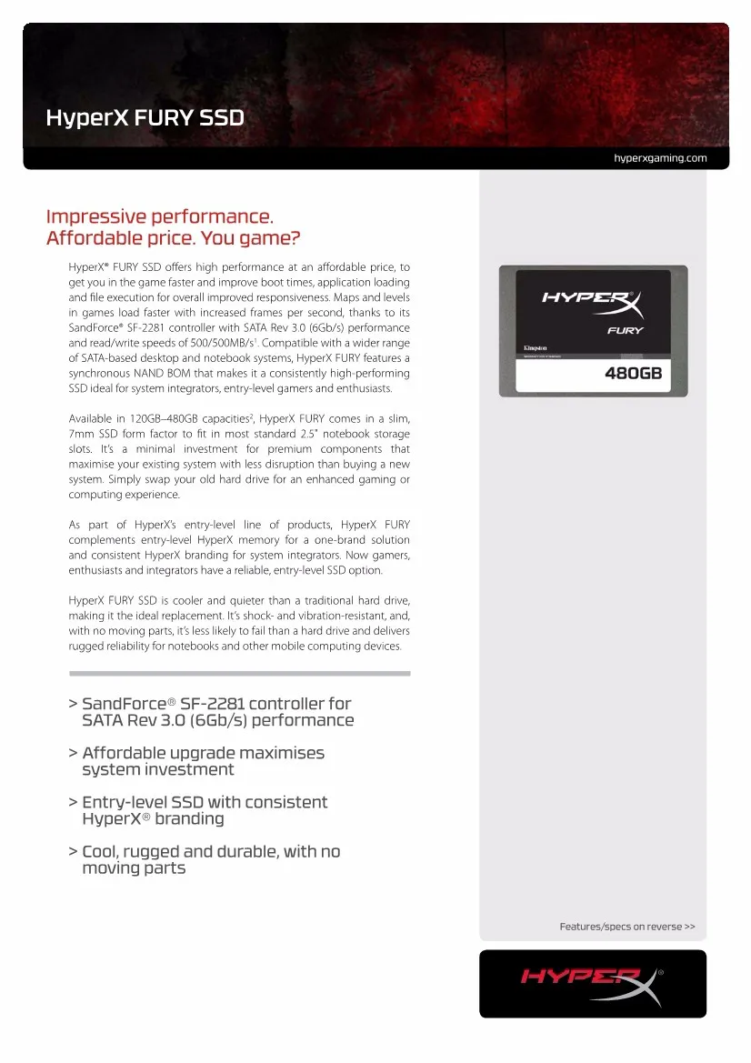 Hyperx fury 2025 120gb ssd