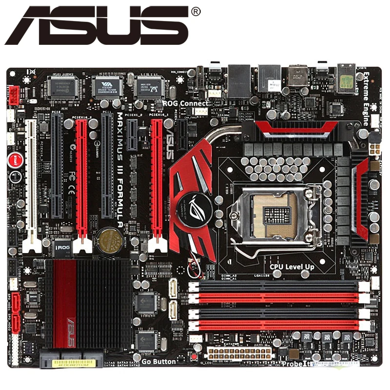 Настольная Материнская плата Asus Maximus III Formula P55 Socket LGA 1156 i3 i5 i7 DDR3 16 ГБ ATX UEFI BIOS
