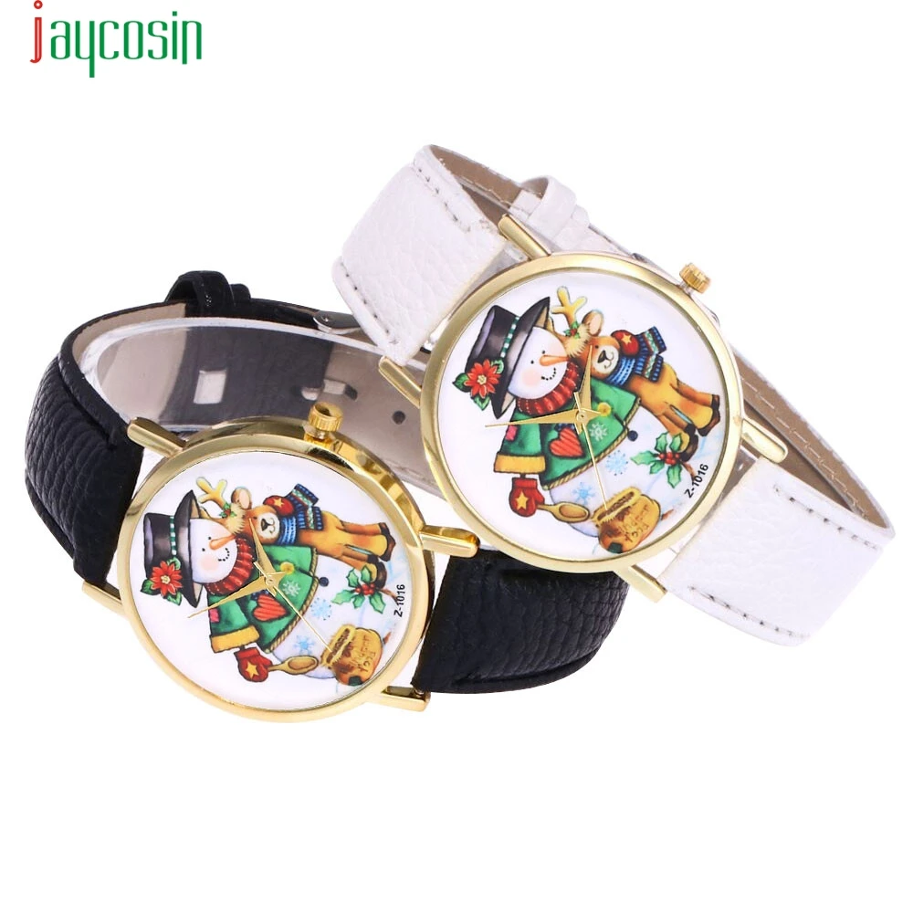 

JAYCOSIN Christmas snowman Watches Best Sale 2018 Fashion Hot Sale SQuartz Wrist Watches Clock Relogio Feminino SE0805