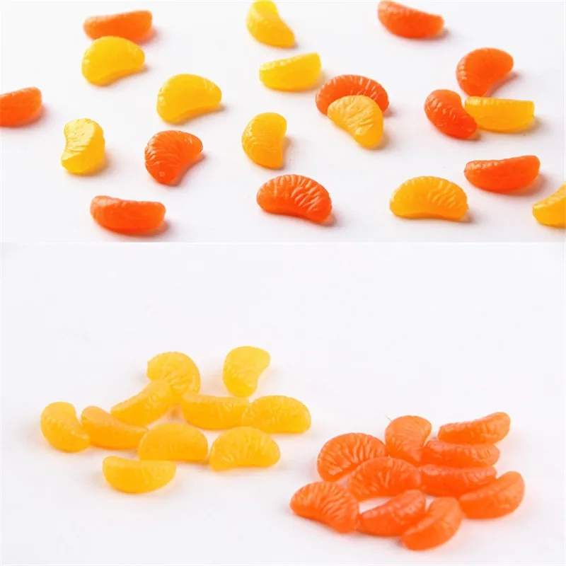 

10pcs Resin Mini Imitation Orange Shape Spacers DIY Earrings Making Mobile Phone Cover Decoration Jewelry Findings Accessories