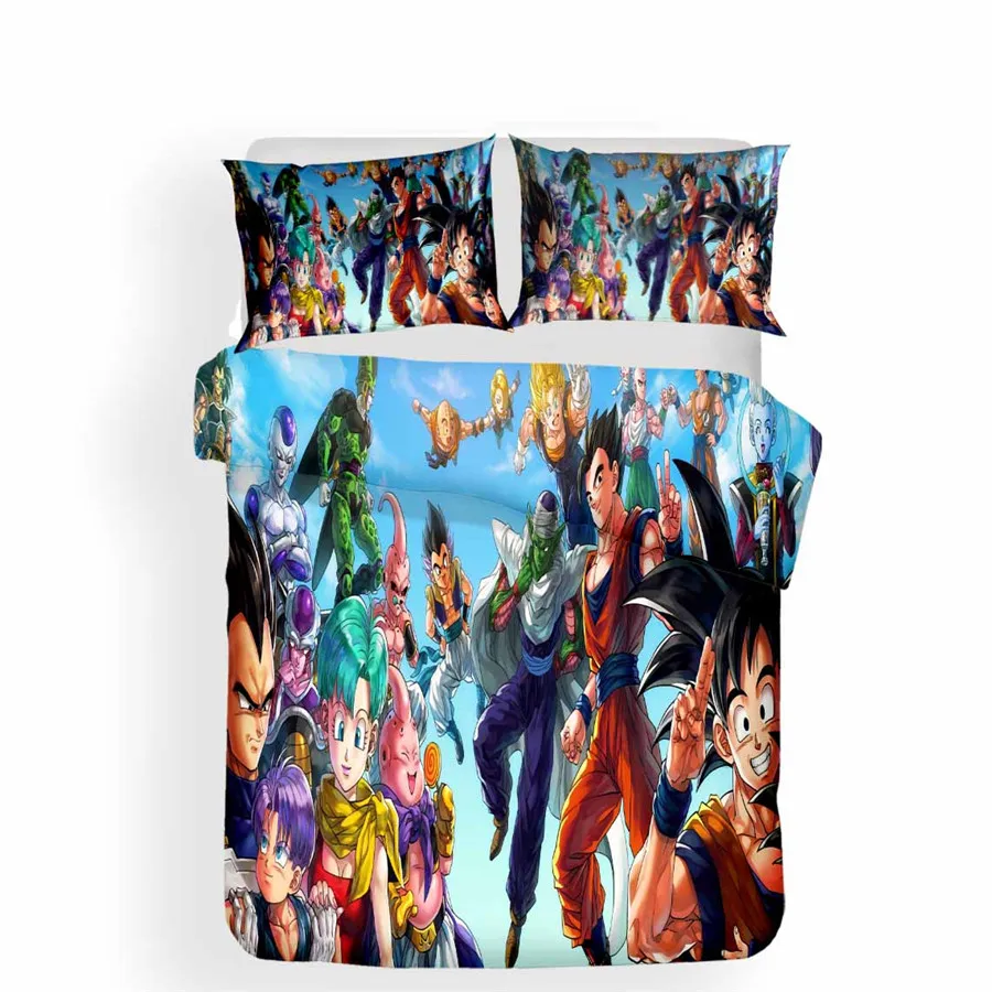 HELENGILI 3D Bedding Set Dragon Ball Print Duvet Cover Set Bedcloth with Pillowcase Bed Set Home Te