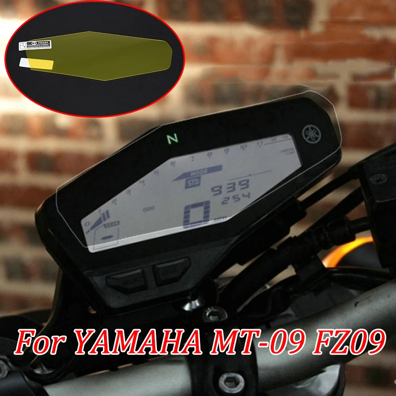 MT09 FZ09 moto Cluster Scratch Protection Film Instrument Dashboard Cover Guard TPU Blu-ray for YAMAHA MT09 FZ09  (4)