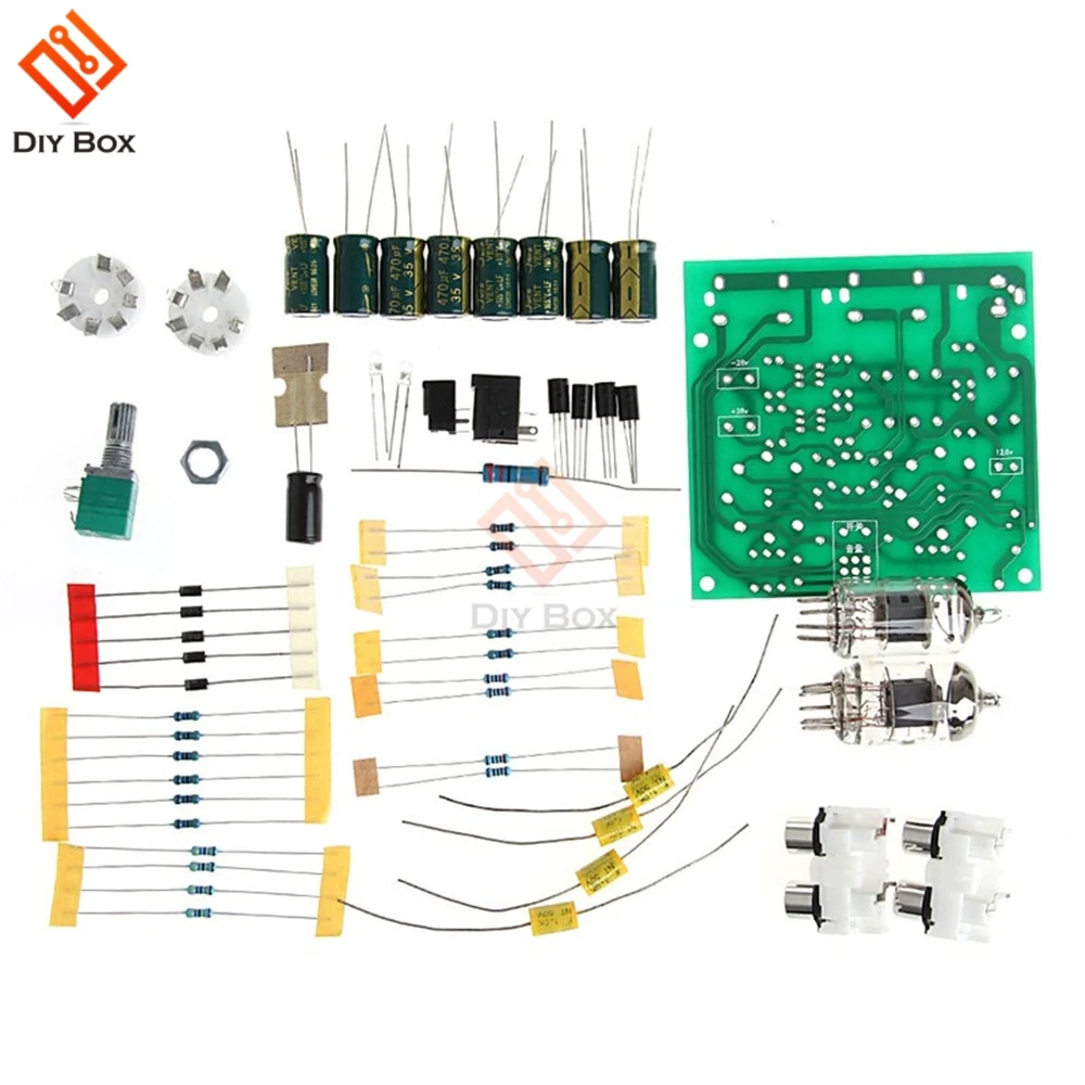 

AC 12V 6J1 Tube Fever Pre Amplifier Preamp AMP Pre-Amplifier Board Headphone Buffer Module Stereo Potentiometer Valve DIY Kit