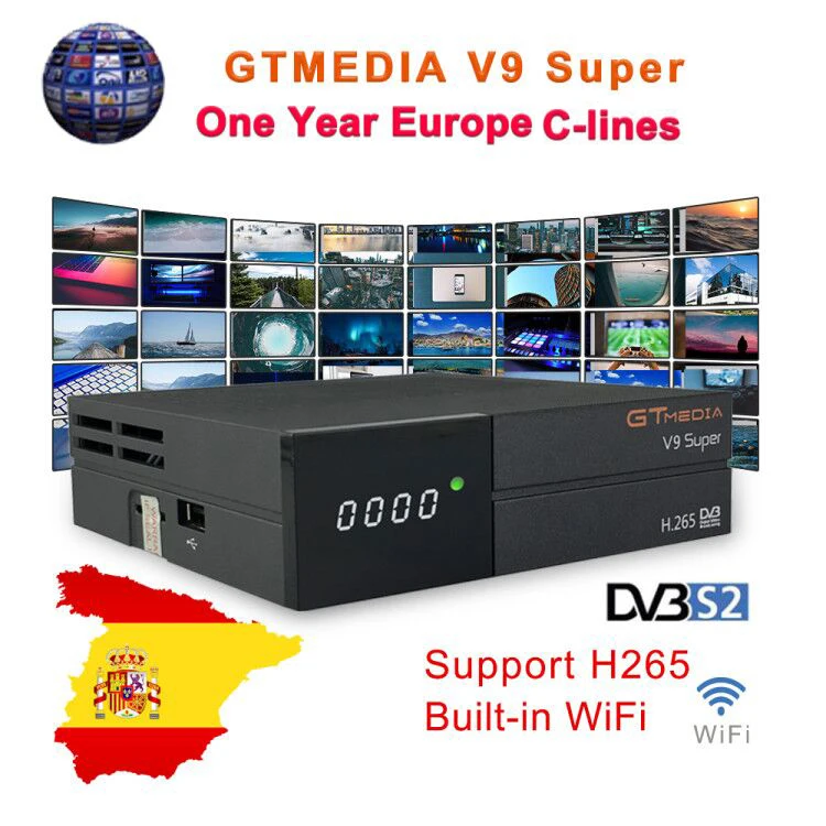 

GTMedia V8 Nova Full HD DVB-S2 Satellite Receiver Same V9 Super Upgrade From V8 Super Decoder Support H.265 Built-in WiFi