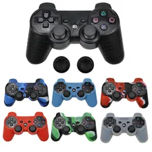 Силиконовый защитный чехол для PS3 контроллер для playstation 3 гелевый резиновый чехол с 2 силиконовыми колпачками