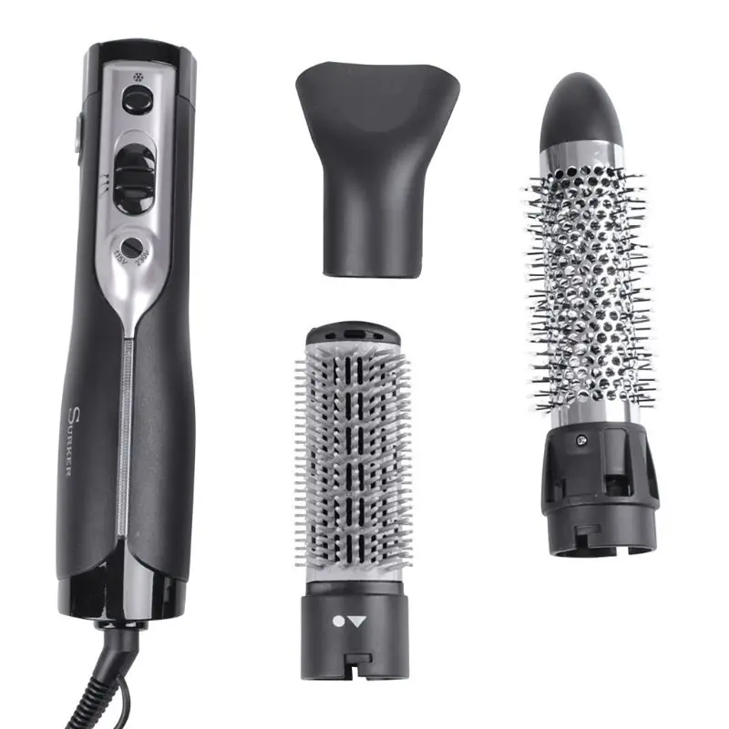 

3 in1 Hair Dryer Rotating Brush Roller Electric Curler Styling Straightening Comb 1000W 115-230V 50Hz Hair Curler