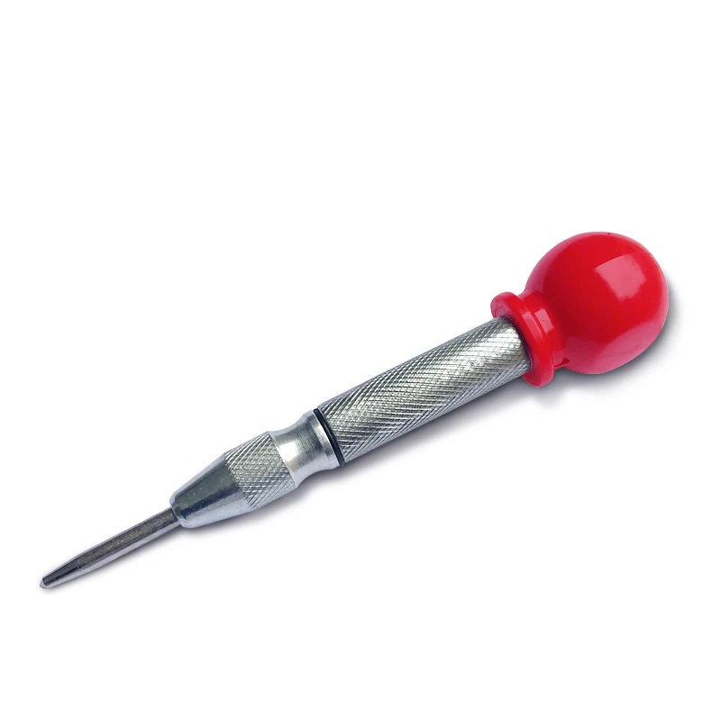 

1pc 5 inch Spring Loaded Adjustable Automatic HSS Center Punch Hole Impact with Protective Sleeve For Marking Drilling Tool