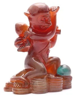 

Yellow Monkey,Lucky Charms,Chinese zodiac,Shenxiao,Allochroic Mascot,fengshui Ornament,novel gifts,best present,Tea pet,S1015BH