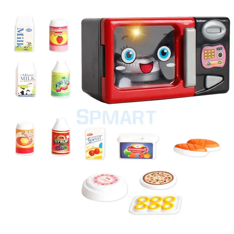 Simulation Home Appliances Toys w/ Sounds & Lights - Baby Pretend Play Kitchen Cooking Housekeeping Play Food Toy Developmental